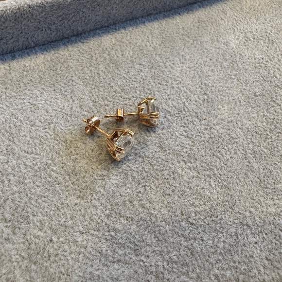 5 carat total weight Moissanite earrings - asscher cut, push back - Picture 2 of 3